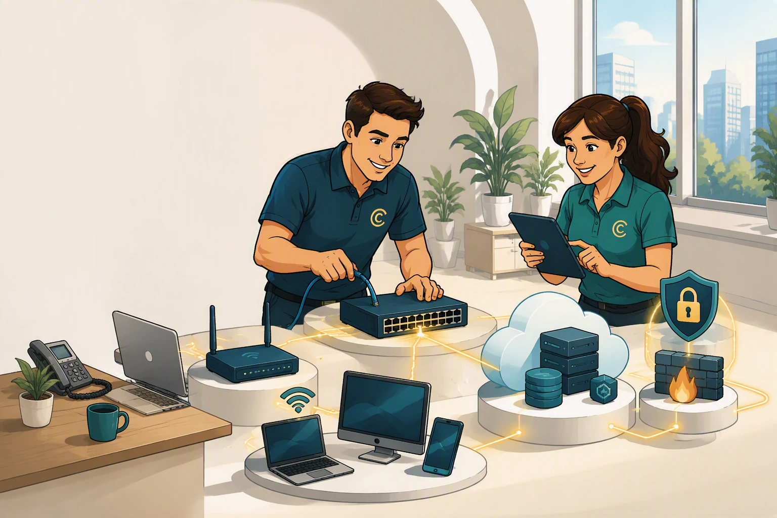 Business team collaborating in a modern Australian workplace